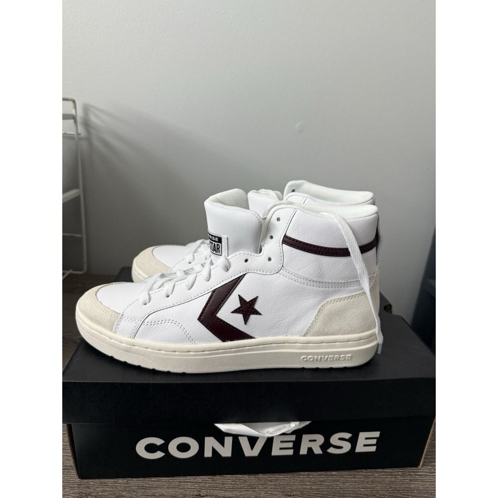 Converse Pro Blaze Classic Mid White Bloodstone Egret Shoes Mens Size 10 A08644C - Picture 4 of 7